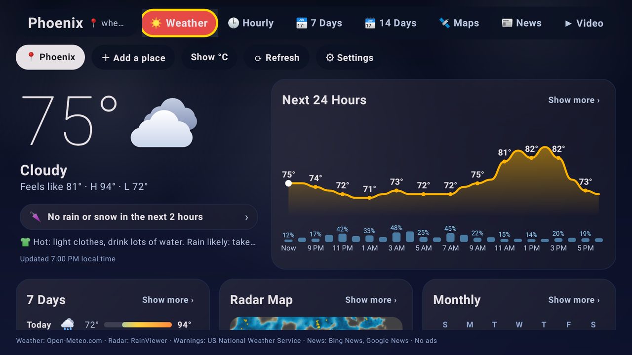 Spark Weather screenshot 1
