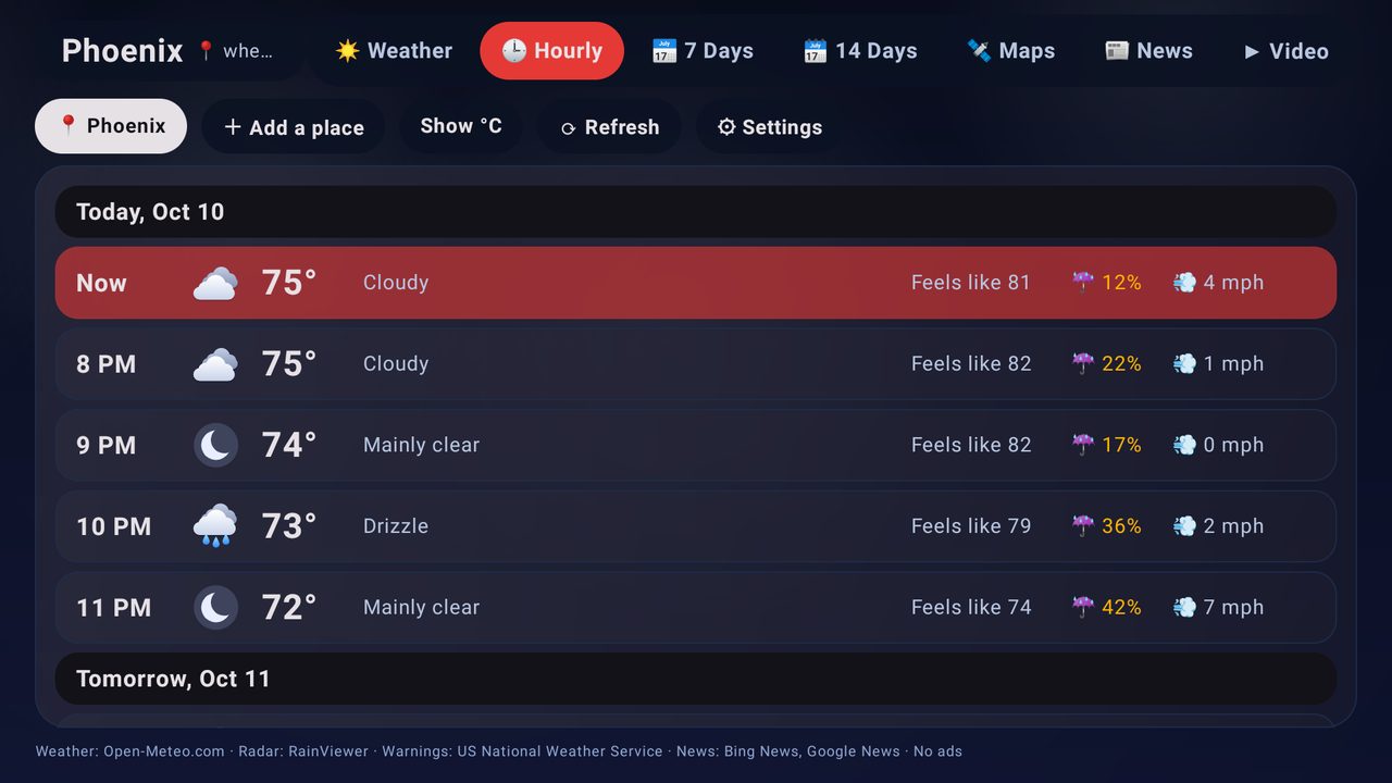 Spark Weather screenshot 2